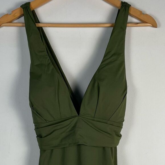 Seafolly Australia Collective Cross Back One Piece Swimsuit in Olive Sz 12 NEW - Picture 4 of 12